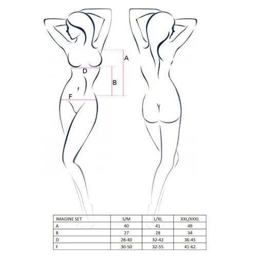 IMAGINE SET OpenBra black L/XL - Еротичний набір для рольових ігор