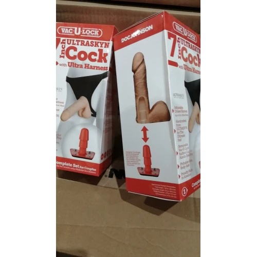 Трусики со страпоном Doc Johnson Vac-U-Lock 7 Inch ULTRASKYN Ultra Harness (мятая упаковка!!!)