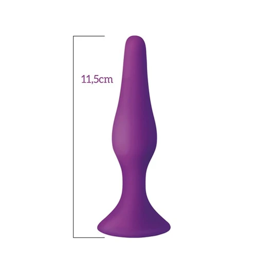 MAI Attraction Toys №33 Purple - Анальная пробка на присоске 