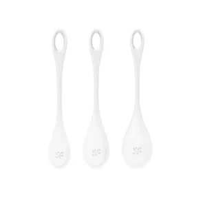 Набір йоні намистин Satisfyer Yoni Power 1 White, діаметр 2-2,5-3см, вага 22-46-74гр