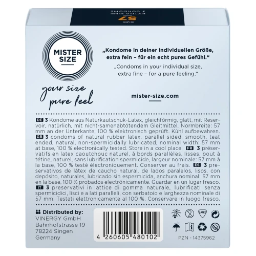 Презервативы Mister Size 57 (3 pcs)