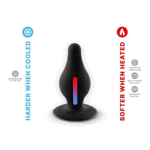 На фото изображена черная анальная пробка SilexD (Model 2 size M) унисекс на светлом фоне