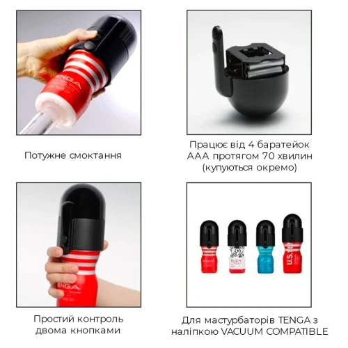 Tenga Vacuum Controller - Вакуумная насадка с мастурбатором US Deep Throat Cup