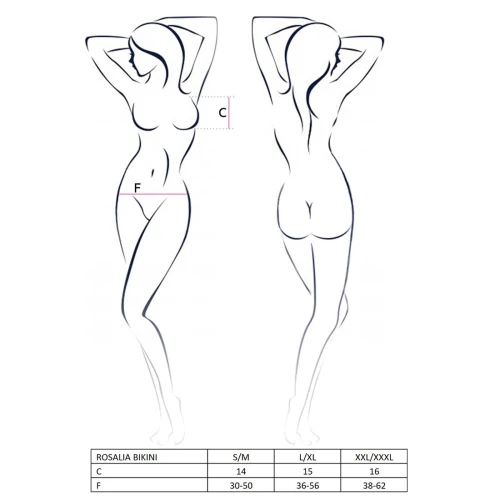 ROSALIA BIKINI red XXL/XXXL - Откровенный набор нижнего белья