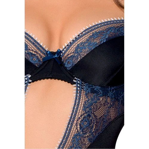 GISELE CORSET black L/XL - Сексуальный корсет с пажами 