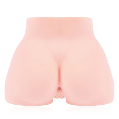 На фото зображено бежевий мастурбатор міні-торс Kokos Cleo для чоловіків на білому тлі.