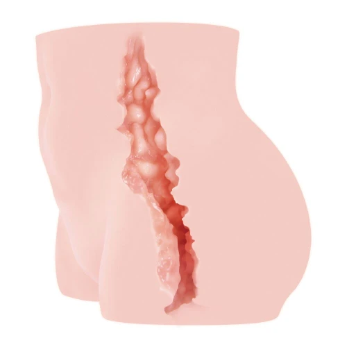 На фото зображено бежевий мастурбатор міні-торс Kokos Cleo для чоловіків на білому тлі.