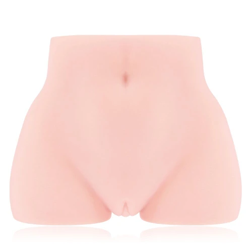 На фото зображено бежевий мастурбатор міні-торс Kokos Cleo для чоловіків на білому тлі.