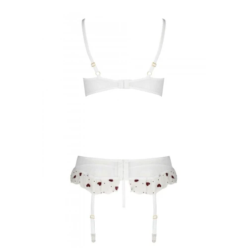 LOVELIA SET white S/M — Набор нижнего белья с с поясом для чулок