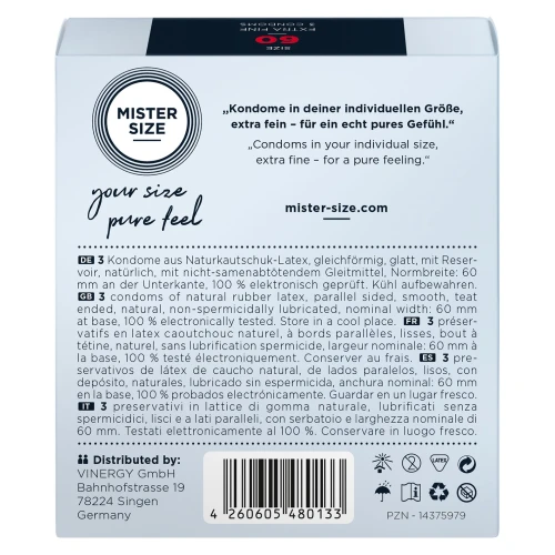 Презервативы Mister Size 60 (3 pcs)