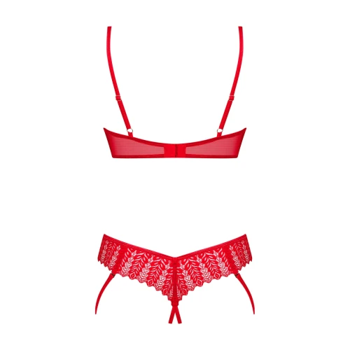 Obsessive Ingridia 2-pcs crotchless set XL/2XL - Комплект открытого нижнего белья