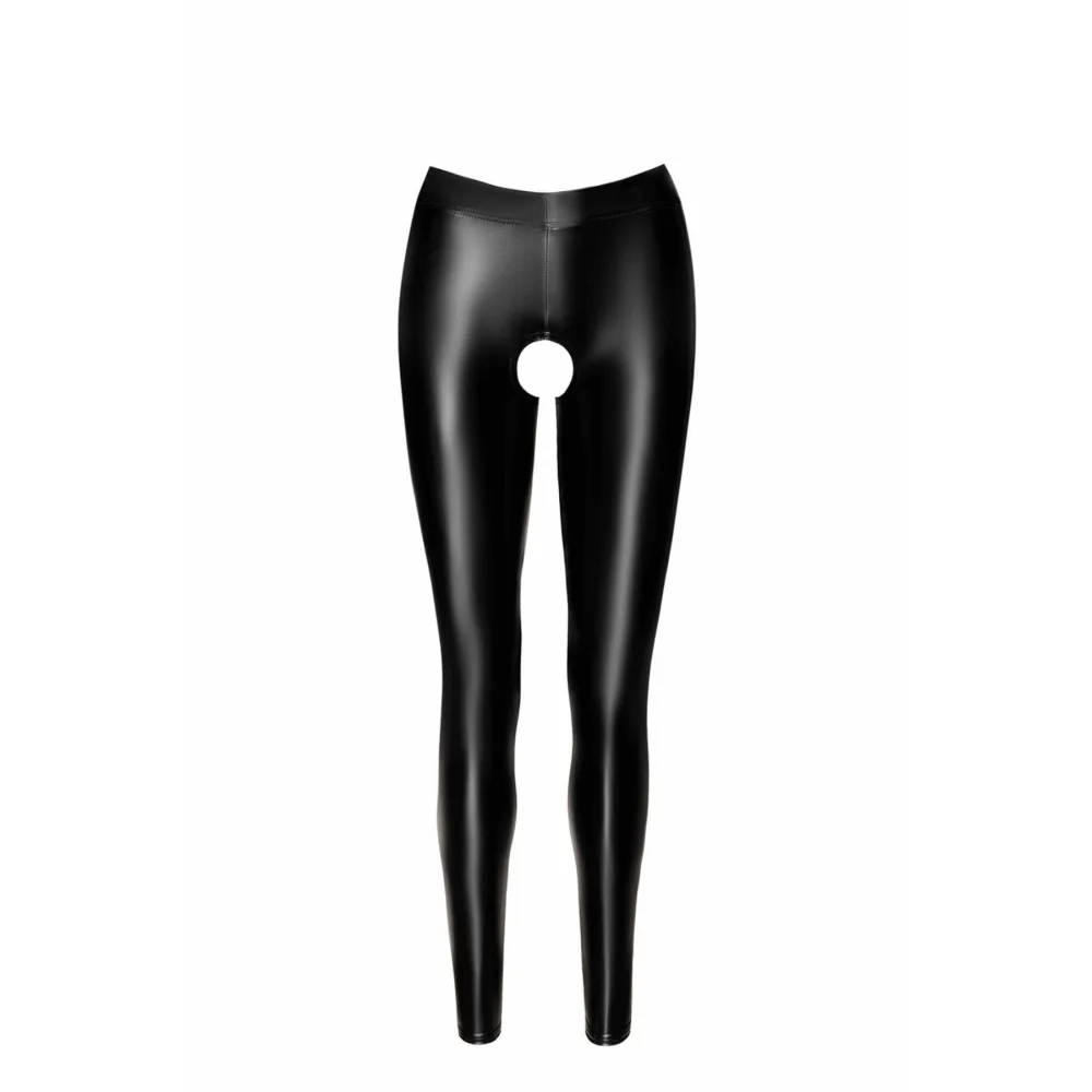 Легінси Noir Handmade F304 Taboo wetlook leggings with open crotch and bum - M