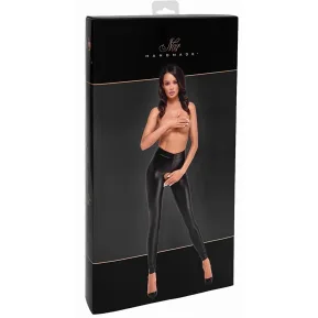 Легінси Noir Handmade F304 Taboo wetlook leggings with open crotch and bum - M