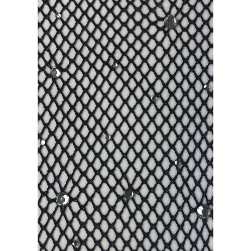 Колготки Leg Avenue Rhinestone micro net tights Plus size Black, дрібна сітка, стрази