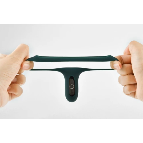 На фото изображено темно-синее двойное эрекционное кольцо Magic Motion Fun Town Rise Turquoise для мужчин на светлом фоне