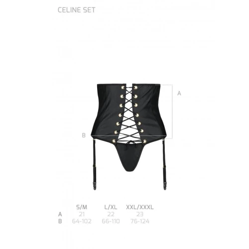 CELINE SET WITH OPEN BRA black XXL/XXXL - Passion