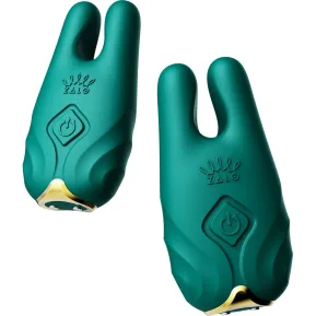 Zalo Nave Turquoise Green - Комплект вибраторов для сосков с насадками