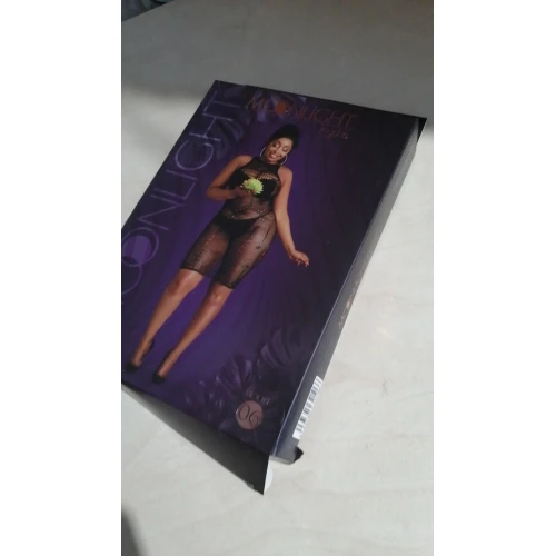 Платье-бодистокинг Moonlight Plus Model 06 XL-XXXL Black (мятая упаковка!!!)