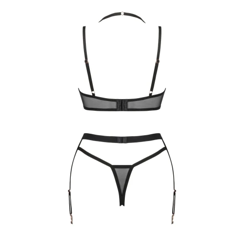 Obsessive Selinne 3-pcs set XL/2XL - Сексуальний комплект з поясом