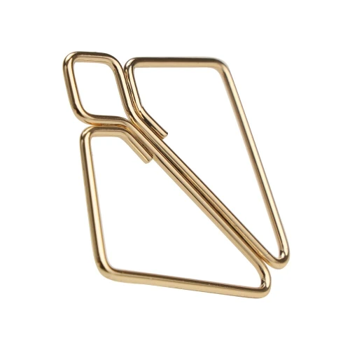 На фото зображено золоті затискачі для сосків LOCKINK Nipple Clamps - Golden для жінок на білому тлі.