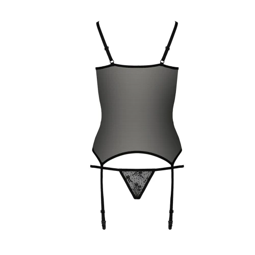 GRACIA CORSET black XXL/XXXL - Сексуальный корсет с пажами