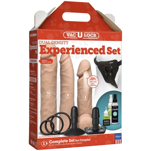 Набор для страпона Doc Johnson Vac-U-Lock Dual Density Experienced Set (мятая упаковка)