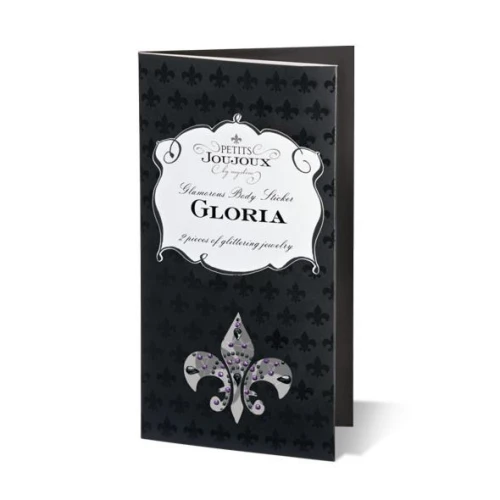 Gloria set of 2 - Black - Украшение на соски с черными кристаллами