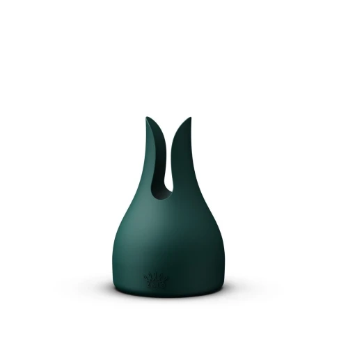 На фото зображено зелений вібратор мікрофон Zalo Kyro Turquoise Green для пар на білому тлі.