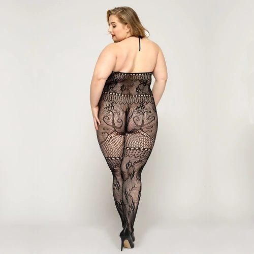 JSY P91169 Plus Size - Бодістокінг з малюнком