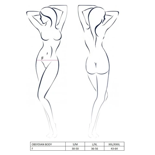 OBSYDIAN BODY black XXL/XXXL - Черное боди монокини