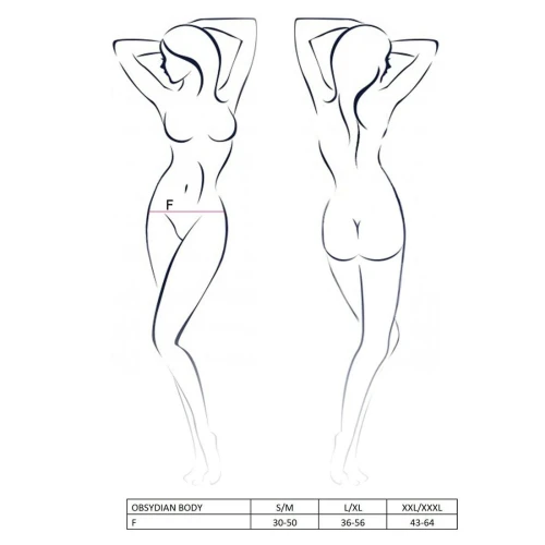 OBSYDIAN BODY black XXL/XXXL - Черное боди монокини