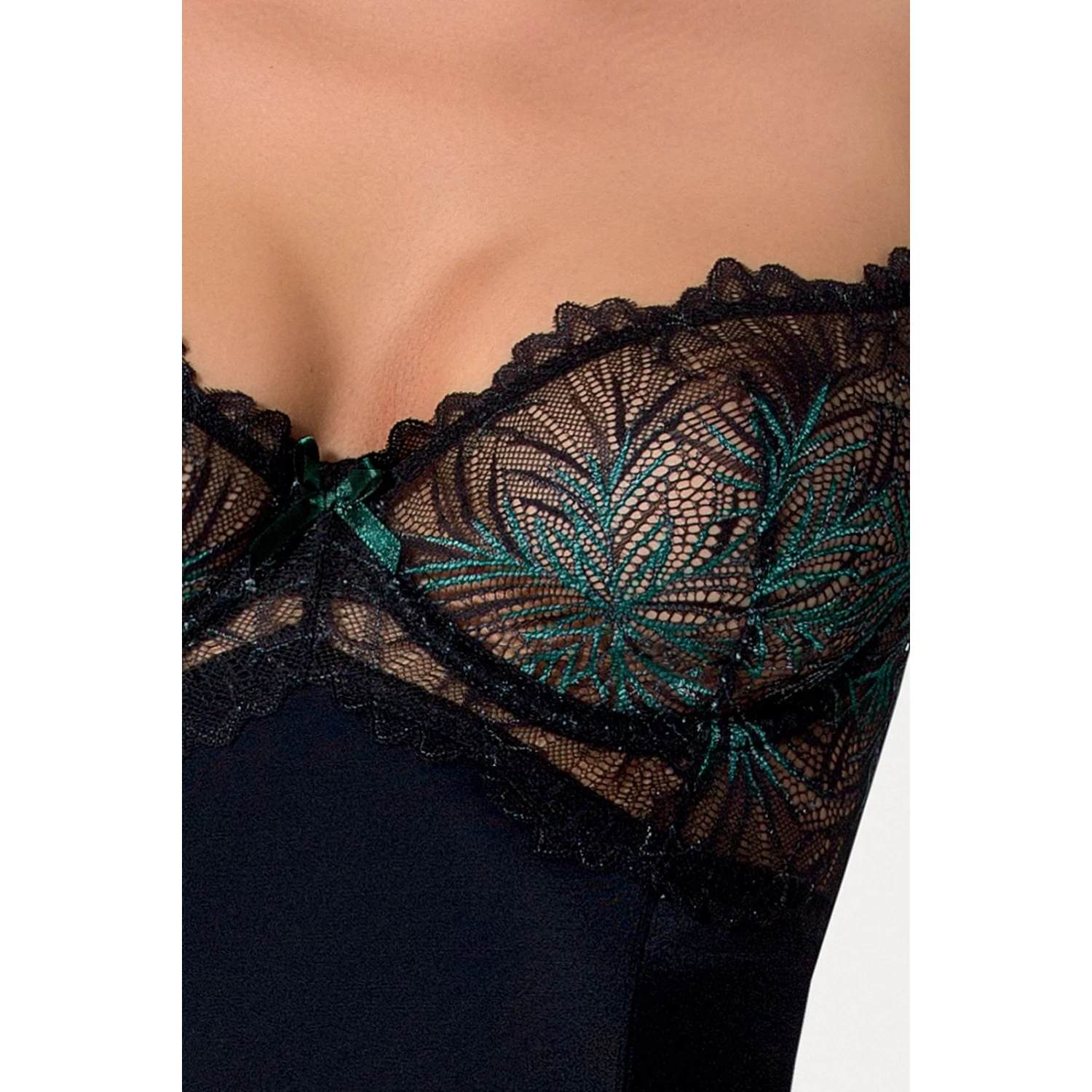 FLORIS CHEMISE black L/XL - Приталенная сорочка с чашечками