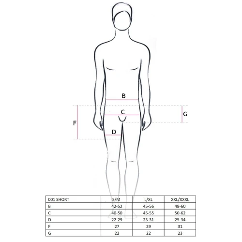 Блестящие мужские шорты с бантом Passion 001 SHORT black S/M