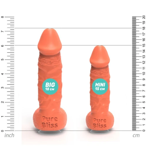 На фото зображено коралове крафтове мило-член із присоскою Pure Bliss MINI Coral унісекс на білому тлі.