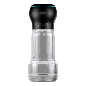 Мастурбатор Kiiroo Feel Pocket Crystal с всасывающей интерактивной насадкой PowerBlow Combo Set