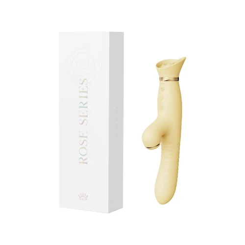 Пульсатор-вибратор с вакуумной стимуляцией Zalo - ROSE Thruster Lemon Yellow (мятая упаковка!!!)