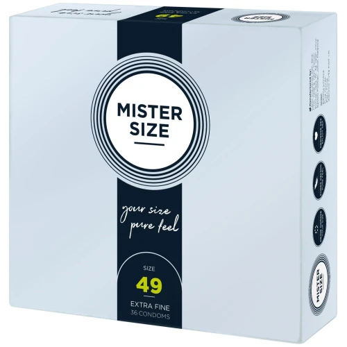 Презервативы Mister Size - pure feel - 49 (36 condoms), толщина 0,05 мм (мятая упаковка!!!)