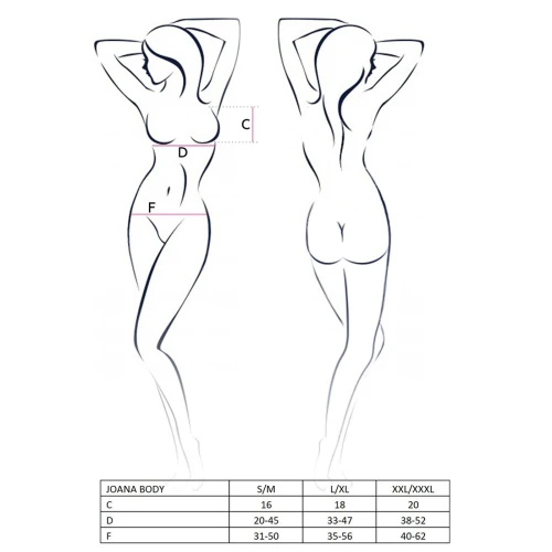 JOANA BODY black L/XL - Эротический боди 