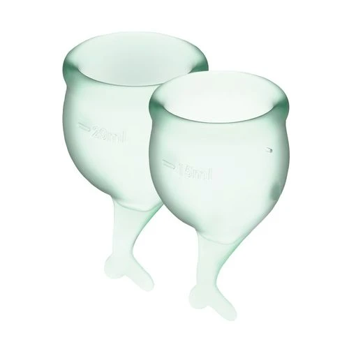 Satisfyer Feel Secure (light green) - Набор менструальных чаш не пропуская наружу ни капли