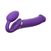 Strap-On-Me Vibrating Violet XL - Подвійний страпон з трьома моторами і пультом управління