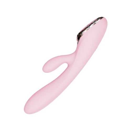 Рожевий вібратор Kistoy A-King на фото — із надувною головкою та екраном.