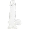 ADDICTION - Crystal Clear Dildo with Balls - 6" - Фаллоимитатор 