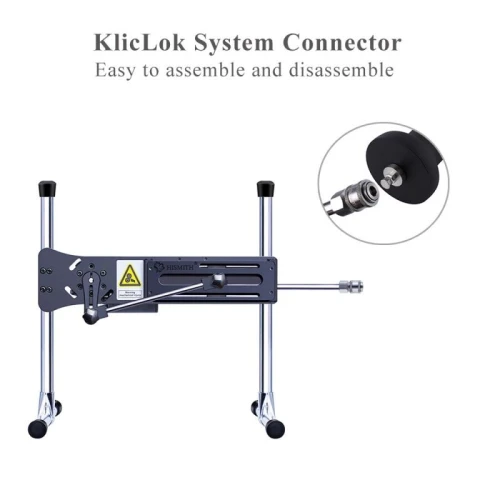 Hismith 7.1" Anal Dildo Black - Анально-вагинальный фаллос для секс машины