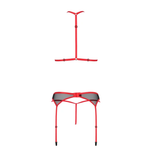 Passion SATARA SET red S/M - Червона еротична білизна