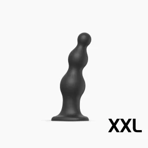 Strap-On-Me Dildo Plug Beads Black XXL - Ділдо для страпону