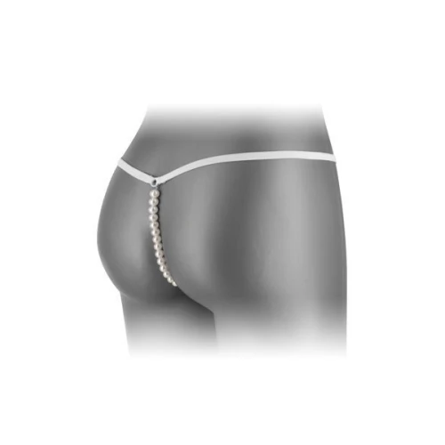 Трусики-стринги с жемчужной ниткой Fashion Secret VENUSINA White (мятая упаковка!!!)