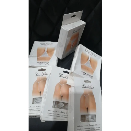 Трусики-стринги с жемчужной ниткой Fashion Secret VENUSINA White (мятая упаковка!!!)