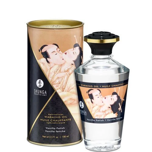 Shunga Aphrodisiac Warming Oil - Vanilla Fetish (100 мл) - разогревающее масло без глюкозы