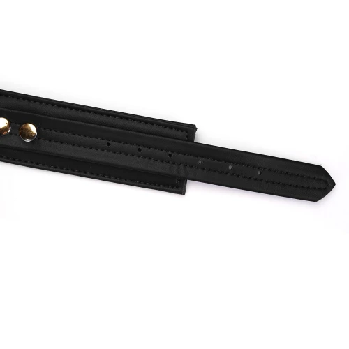 на фото изображен Liebe Seele Black Organosilicon Collar with Leash - Ошейник с поводком