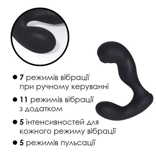 Смарт-массажер простаты с пульсацией на кончике головки Svakom Iker Black (мятая упаковка)